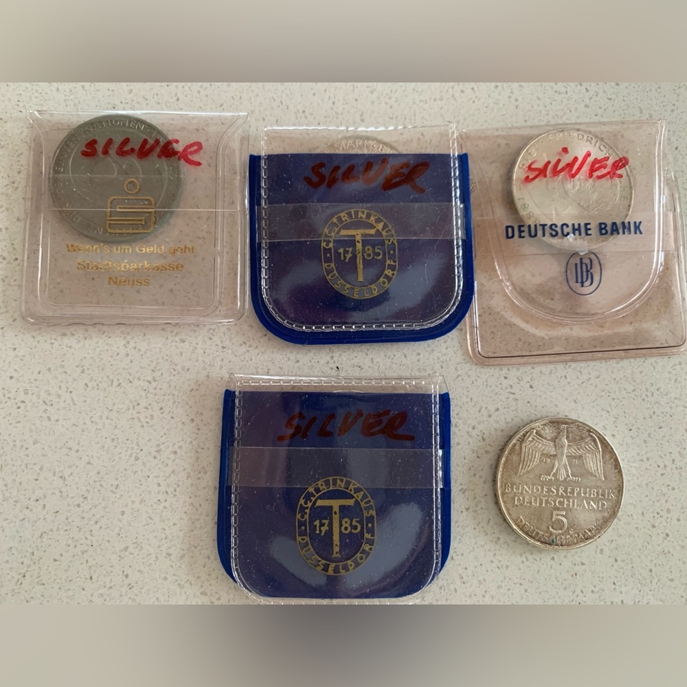Silver coins total of 5